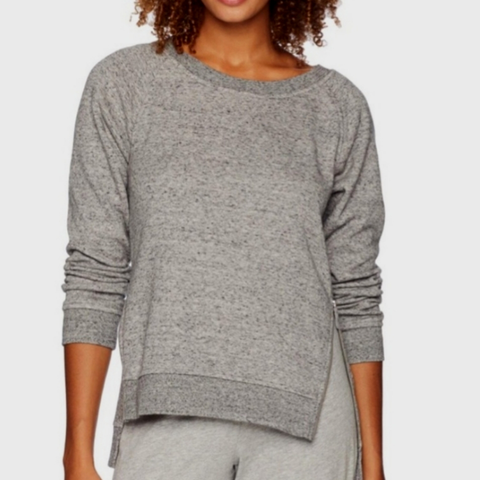 Ugg Morgan Sweatshirt M Pullover Fleece Lined Heathered Gray Stretch